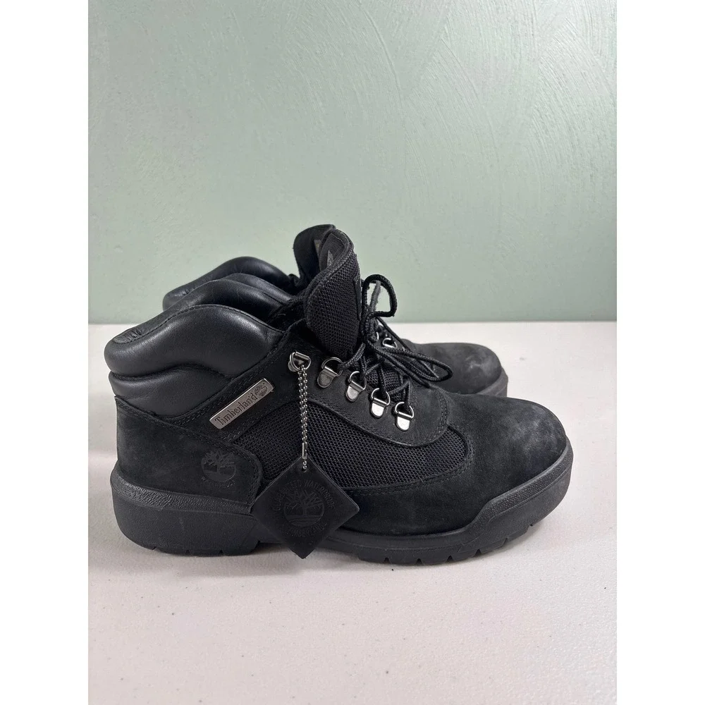 Timberland Black Suede Mesh‎ Waterproof Winter Boots Women's Size 8.5